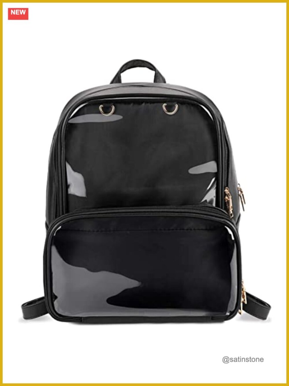 ITA Backpack Double Window Candy PU Leather Backpack with Pin Insert